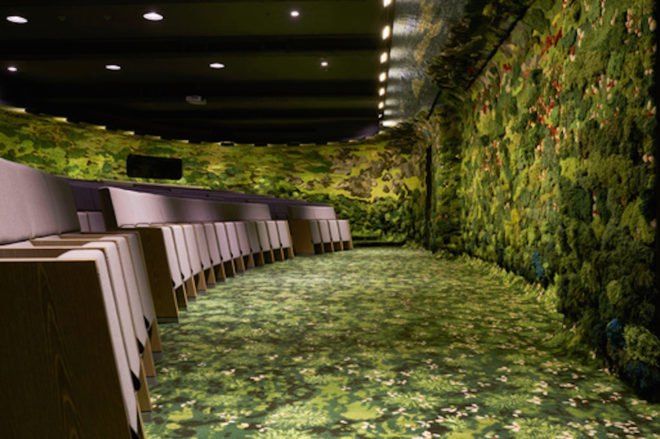 JUT Group Lecture Hall by MVRDV and Alexandra Kehayoglou, JUT Group Art, hand tufting carpet, recycled threads, recycled thread artworks, JUT Group art, JUT Lecture Hall, Alexandra Kehayoglou, Alexandra Kehayoglou art