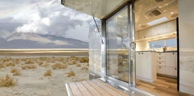 Living Vehicle, HofArc, off grid campers, low impact campers, off grid living, solar powered vehicles, green transportation, green design, green living, aluminum campers, home on wheels, sophisticated living spaces, tiny home living, sustainable materials, green materials, self sustaining trailers