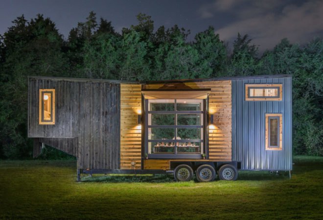 Escher by New Frontier Tiny Homes, New Frontier Tiny Homes, Escher Tiny House, luxurious tiny homes, expensive tiny homes, custom tiny home builds, space saving design tiny homes, space saving design in the home, off grid ready tiny houses