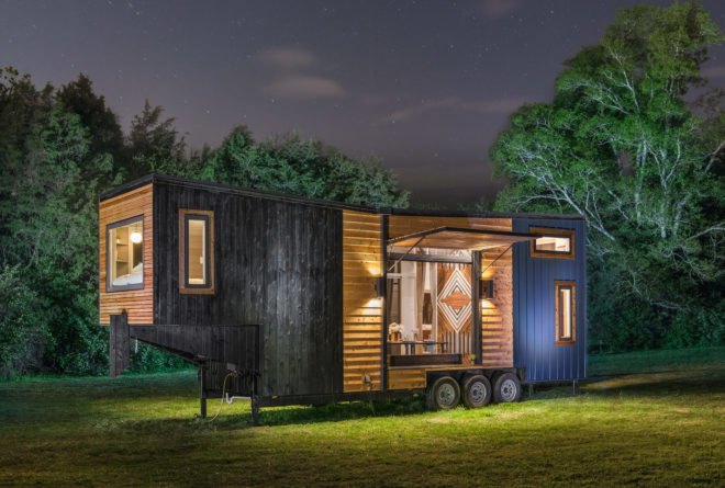 Escher by New Frontier Tiny Homes, New Frontier Tiny Homes, Escher Tiny House, luxurious tiny homes, expensive tiny homes, custom tiny home builds, space saving design tiny homes, space saving design in the home, off grid ready tiny houses