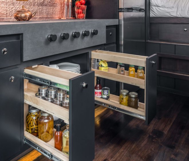 Escher by New Frontier Tiny Homes, New Frontier Tiny Homes, Escher Tiny House, luxurious tiny homes, expensive tiny homes, custom tiny home builds, space saving design tiny homes, space saving design in the home, off grid ready tiny houses