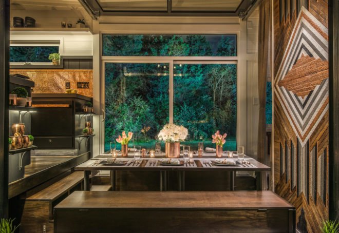 Escher by New Frontier Tiny Homes, New Frontier Tiny Homes, Escher Tiny House, luxurious tiny homes, expensive tiny homes, custom tiny home builds, space saving design tiny homes, space saving design in the home, off grid ready tiny houses