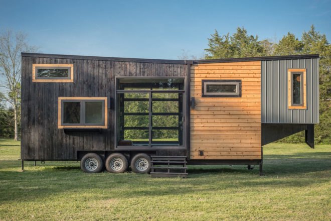 Escher by New Frontier Tiny Homes, New Frontier Tiny Homes, Escher Tiny House, luxurious tiny homes, expensive tiny homes, custom tiny home builds, space saving design tiny homes, space saving design in the home, off grid ready tiny houses