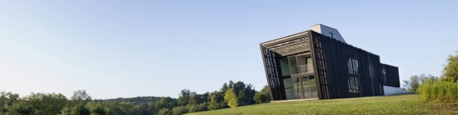Sleeve House, actual / office, charred wood, timber house, New York, timber, exposed concrete, glass walls, green architecture