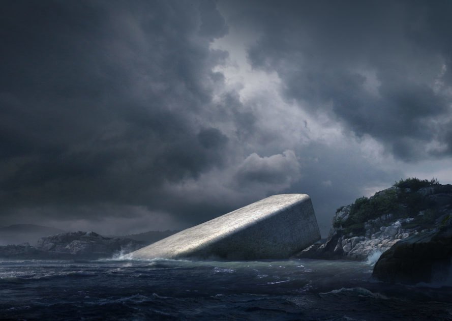 Under underwater restaurant, Under restaurant Norway, Norway underwater restaurant, Europe underwater restaurant, Under restaurant by Snøhetta, Snøhetta restaurant design,