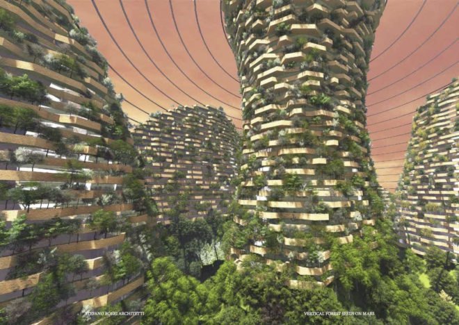 Vertical Forest Seeds on Mars, Vertical Forest Seeds on Mars SUSAS 2017, SUSAS 2017 Shanghai, Vertical Forest Seeds on Mars by Stefano Boeri Architects, Vertical Forest Seeds on Mars by Tonji University Future City Lab, China Space Agency Shanghai, Shanghai 2117