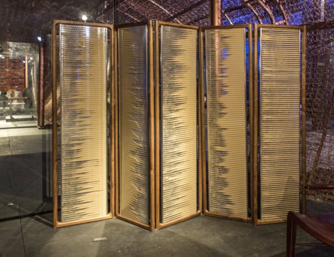 Abwab by Fahed + Architects, Dubai Design Week 2017, Fahed + Architects Dubai Design Week, recycled bedspring architecture, bedspring pavilion, Dubai Design Week pavilion