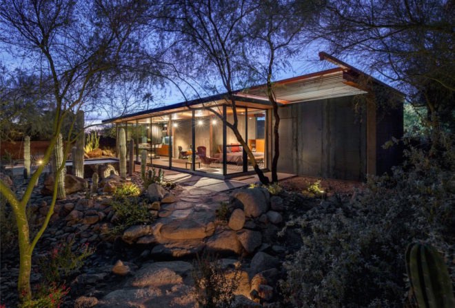 Barn Guest Home by The Construction Zone, Barn Guest Home Phoenix, desert guest home Phoenix, adaptive reuse horse barn, horse barn transformed into home,
