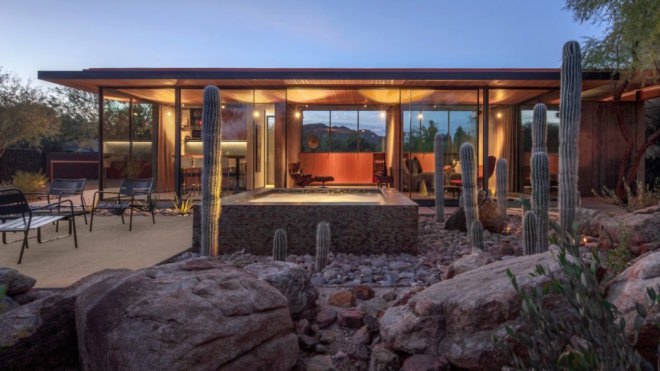 Barn Guest Home by The Construction Zone, Barn Guest Home Phoenix, desert guest home Phoenix, adaptive reuse horse barn, horse barn transformed into home,