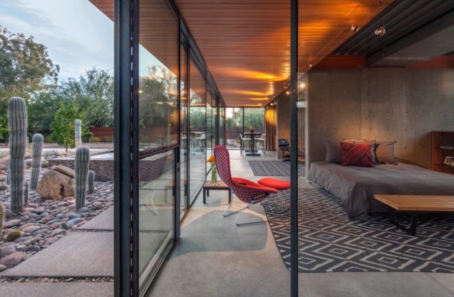 Barn Guest Home by The Construction Zone, Barn Guest Home Phoenix, desert guest home Phoenix, adaptive reuse horse barn, horse barn transformed into home,