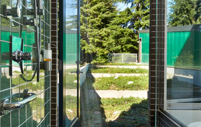Bear Run Cabin, David Coleman Architecture, cabin in the Cascade Mountains, glass facade, Washington DC, polycarbonate, green architecture, loft, glass walls, shelter
