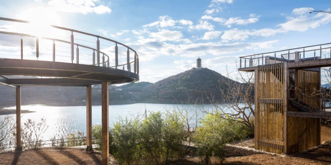 Creek Park Hotel, Beijing Jinhai Lake International Resort, SYN Architects, green renovation, Beijing, luxury hotel, locally sourced materials, green architecture, wood structure, panoramic views, viewing platform
