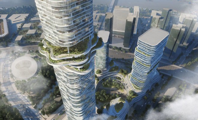 Empire City Ho Chi Minh City, Empire City by Buro Ole Scheeren, Empire City skyscraper, Empire 88 Tower, Empire 88 Tower Vietnam, Empire City Sky Forest, Buro Ole Scheeren Vietnam projects, Vietnam skyscraper projects, Ho Chi Minh modern architecture