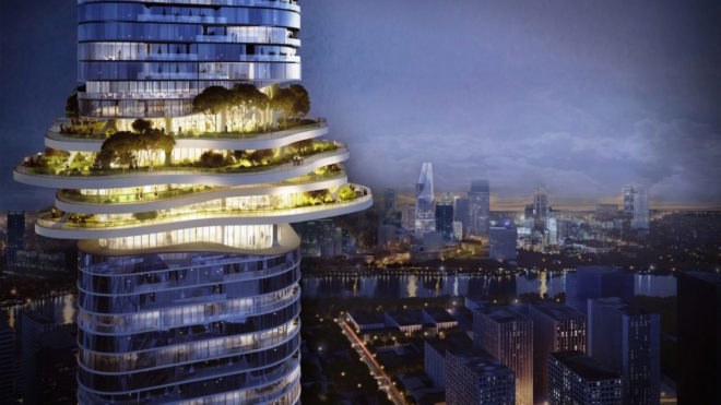 Empire City Ho Chi Minh City, Empire City by Buro Ole Scheeren, Empire City skyscraper, Empire 88 Tower, Empire 88 Tower Vietnam, Empire City Sky Forest, Buro Ole Scheeren Vietnam projects, Vietnam skyscraper projects, Ho Chi Minh modern architecture