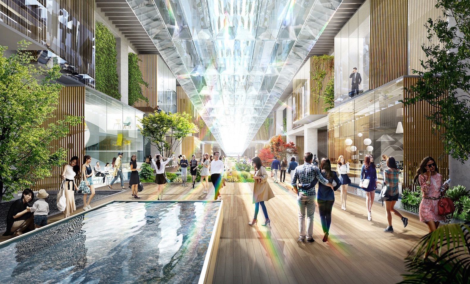 Gangnam International Transit Center by Dominique Perrault Architecture, Gangnam International Transit Center, Transit center Seoul, Seoul Central Park, Gangnam Central Park, underground architecture, pedestrian friendly Seoul, Lightwalk Gangnam