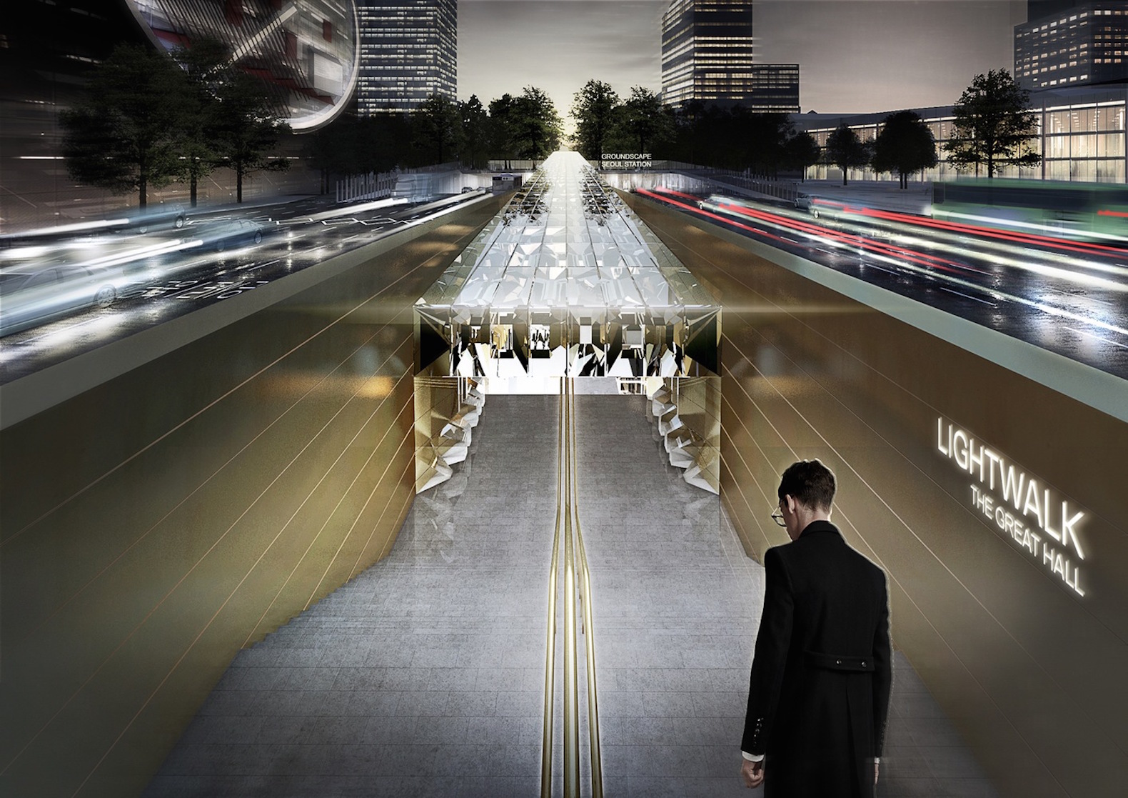 Gangnam International Transit Center by Dominique Perrault Architecture, Gangnam International Transit Center, Transit center Seoul, Seoul Central Park, Gangnam Central Park, underground architecture, pedestrian friendly Seoul, Lightwalk Gangnam