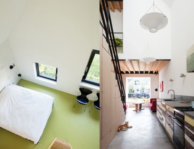House MM by Chris Collaris Architects, House MM Amsterdam, Amsterdam green renovation, black solar panels, blackened timber home, minimalist blackened timber architecture, passive solar home Amsterdam