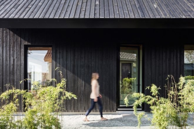 House MM by Chris Collaris Architects, House MM Amsterdam, Amsterdam green renovation, black solar panels, blackened timber home, minimalist blackened timber architecture, passive solar home Amsterdam