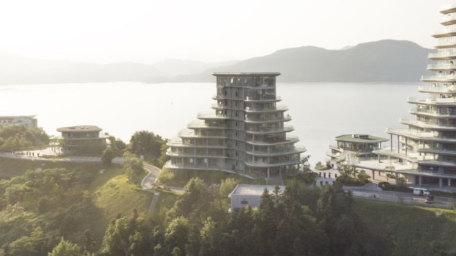 Huangshan Mountain Village by MAD Architects, Huangshan Mountain Village, Huangshan residential developments, MAD Architects residential projects, mountain-like architecture, Huangshan architecture, mountain-shaped architecture China, Shanshui architecture