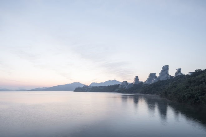 Huangshan Mountain Village by MAD Architects, Huangshan Mountain Village, Huangshan residential developments, MAD Architects residential projects, mountain-like architecture, Huangshan architecture, mountain-shaped architecture China, Shanshui architecture
