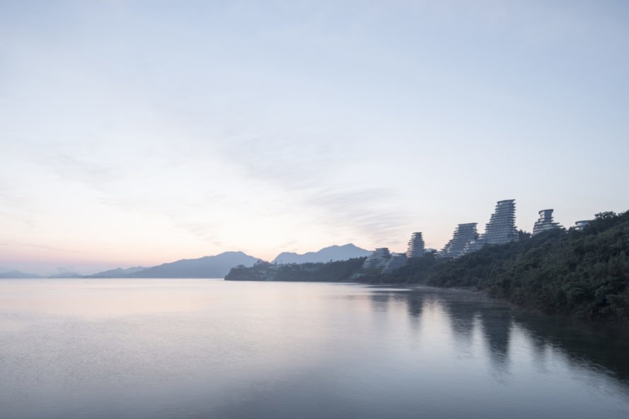 Huangshan Mountain Village by MAD Architects, Huangshan Mountain Village, Huangshan residential developments, MAD Architects residential projects, mountain-like architecture, Huangshan architecture, mountain-shaped architecture China, Shanshui architecture