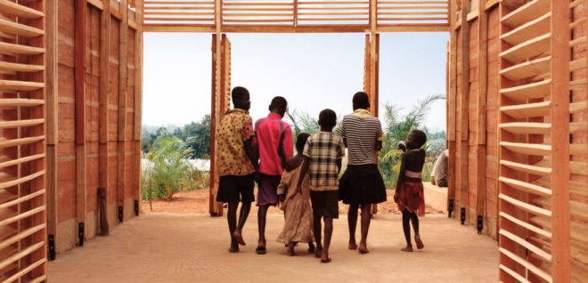InsideOut School, Andrea Tabocchini, Francesca Vittorini, green school, Ghana, rammed earth, locally sourced materials, affordable architecture, green architecture, skylights, natural ventilation