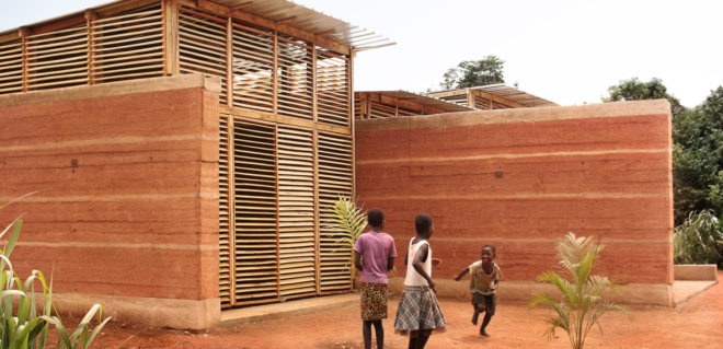InsideOut School, Andrea Tabocchini, Francesca Vittorini, green school, Ghana, rammed earth, locally sourced materials, affordable architecture, green architecture, skylights, natural ventilation