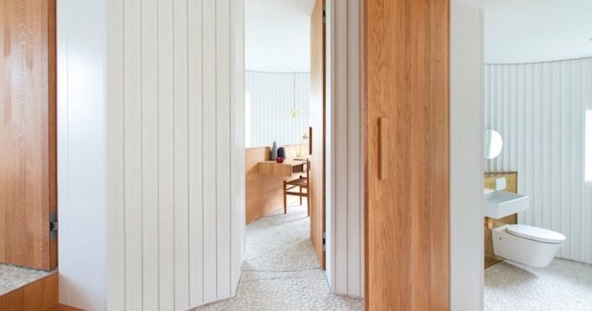 Jan Henrik Jansen, danish hotels, Birkedal, island of Møn, Denmark hotels, Denmark rentals, Denmark architecture, log cabins, pine-clad cabins, wooden cabins, cabin design, round homes, round architecture, danish home design, incredible vacation retreats, cabin retreats, off grid cabins