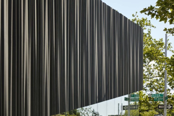 Kew Gardens Hill Library by Work Architecture Company, Kew Gardens Hill Library, Kew Gardens Hill Library Queens, green-roofed library, Queens green roof NYC, glass fiber reinforced concrete facade,