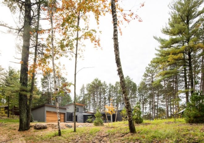 Northern Lake Home by Strand Design, Scandinavian design in Minnesota, Scandinavia inspired interior design, luxury Minnesota home in the woods, rift sawn white oak interior