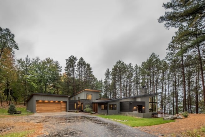 Northern Lake Home by Strand Design, Scandinavian design in Minnesota, Scandinavia inspired interior design, luxury Minnesota home in the woods, rift sawn white oak interior