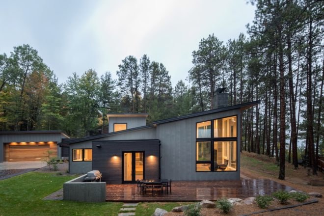 Northern Lake Home by Strand Design, Scandinavian design in Minnesota, Scandinavia inspired interior design, luxury Minnesota home in the woods, rift sawn white oak interior