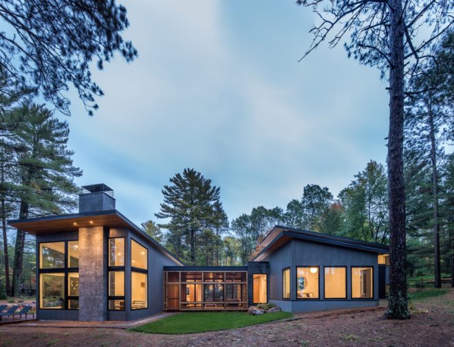 Northern Lake Home by Strand Design, Scandinavian design in Minnesota, Scandinavia inspired interior design, luxury Minnesota home in the woods, rift sawn white oak interior