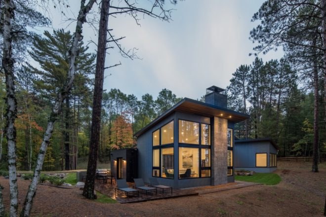 Northern Lake Home by Strand Design, Scandinavian design in Minnesota, Scandinavia inspired interior design, luxury Minnesota home in the woods, rift sawn white oak interior