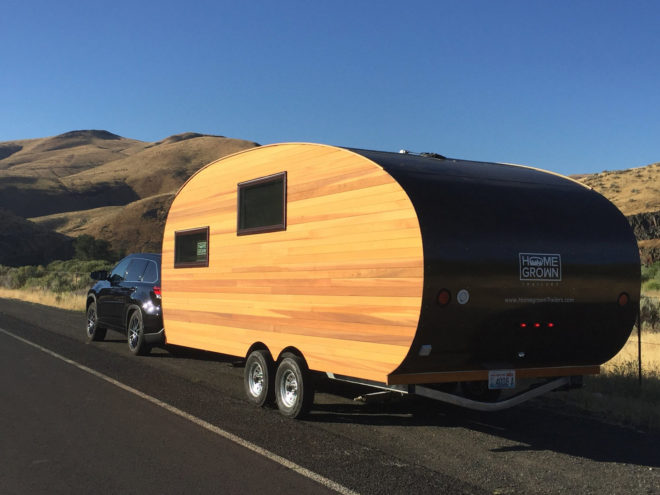Timberline camper by Homegrown Trailers, energy efficient trailer, off grid camper, off grid trailer, handcrafted camper, timber camper, Timberland trailer, eco-friendly travel trailer,