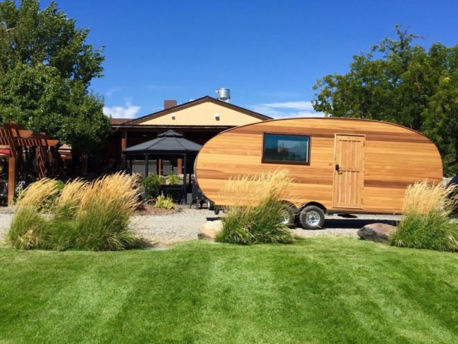 Timberline camper by Homegrown Trailers, energy efficient trailer, off grid camper, off grid trailer, handcrafted camper, timber camper, Timberland trailer, eco-friendly travel trailer,