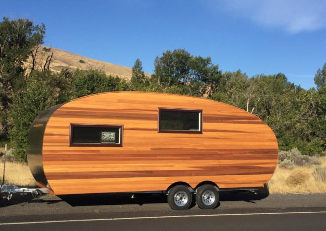 Timberline camper by Homegrown Trailers, energy efficient trailer, off grid camper, off grid trailer, handcrafted camper, timber camper, Timberland trailer, eco-friendly travel trailer,