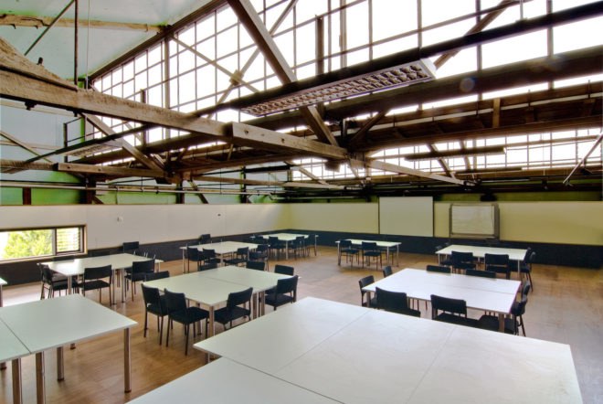 UTAS School of Architecture and Design by Six Degrees, UTAS School of Architecture by Sustainable Built Environments, UTAS School of Architecture adaptive reuse, architecture school adaptive reuse, Tasmania architecture school, train shed conversion, locomotive workshop