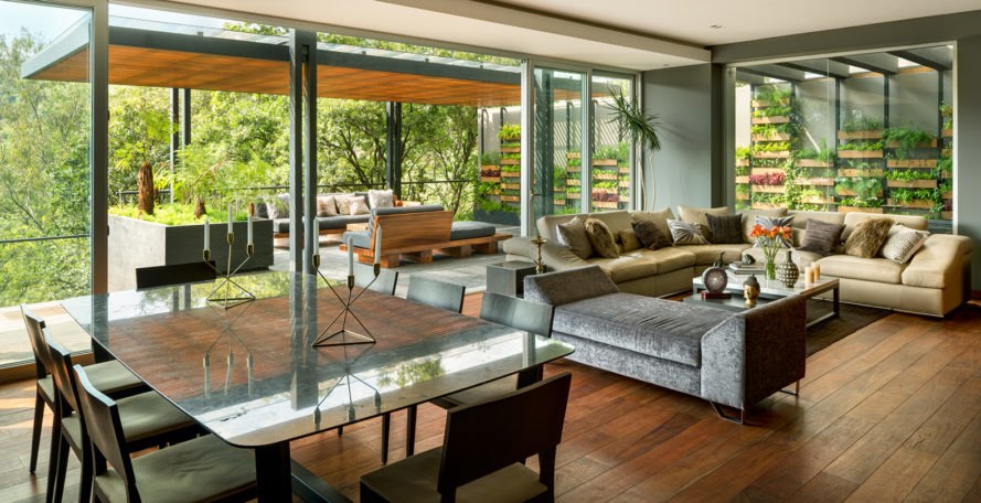 Villa Jardín, ASP Arquitectura Sergio Portillo, Mexico City, reclaimed wood, vertical garden, natural ventilation, green interior, green architecture, modular space, modular design