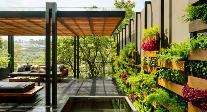 Villa Jardín, ASP Arquitectura Sergio Portillo, Mexico City, reclaimed wood, vertical garden, natural ventilation, green interior, green architecture, modular space, modular design