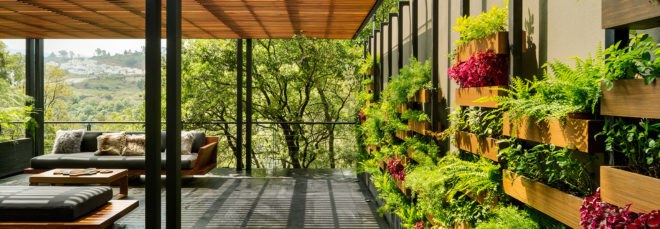 Villa Jardín, ASP Arquitectura Sergio Portillo, Mexico City, reclaimed wood, vertical garden, natural ventilation, green interior, green architecture, modular space, modular design