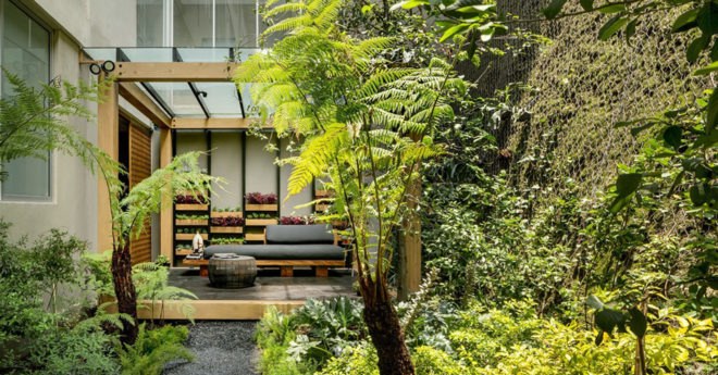 Villa Jardín, ASP Arquitectura Sergio Portillo, Mexico City, reclaimed wood, vertical garden, natural ventilation, green interior, green architecture, modular space, modular design
