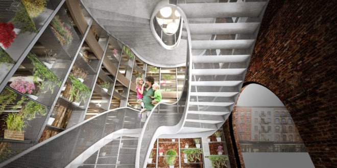 WeWork, kindergarten, school, WeGrow, New York City, Chelsea, co-working, treehouses, modular design, modular school, green architecture