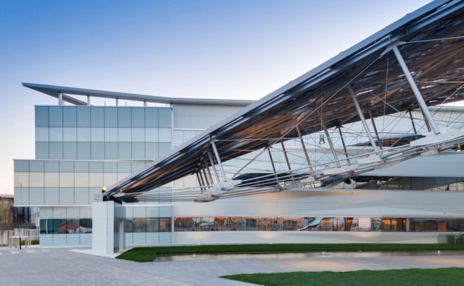 Arval headquarters, self-sufficient building, Florence, Pierattelli Architetture, zero-emissions, green office buildings, Climate House, solar power, geothermal power, solar panels, photovoltaics