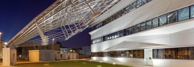 Arval headquarters, self-sufficient building, Florence, Pierattelli Architetture, zero-emissions, green office buildings, Climate House, solar power, geothermal power, solar panels, photovoltaics