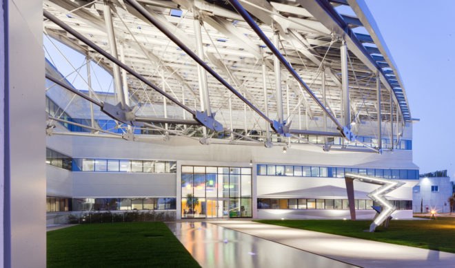 Arval headquarters, self-sufficient building, Florence, Pierattelli Architetture, zero-emissions, green office buildings, Climate House, solar power, geothermal power, solar panels, photovoltaics