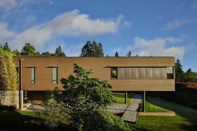 Brook Bay Residence, Brook Bay Residence by Rick Sandberg, luxury housing in Mercer Island, copper clad homes, copper and cedar housing, local craftsmanship in American homes,