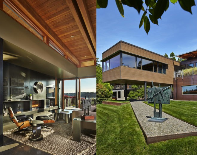 Brook Bay Residence, Brook Bay Residence by Rick Sandberg, luxury housing in Mercer Island, copper clad homes, copper and cedar housing, local craftsmanship in American homes,