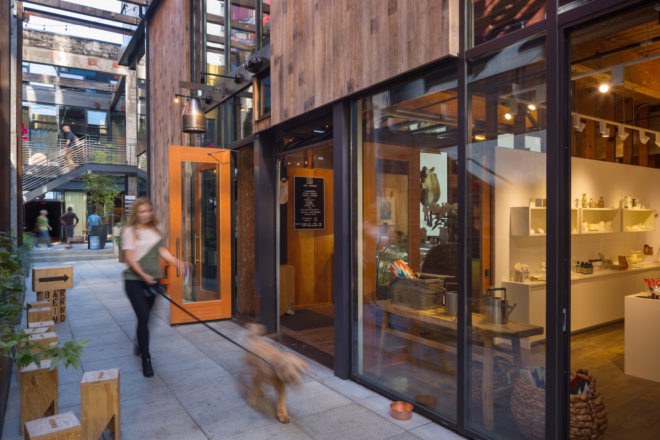 Chophouse Row by Graham Baba Architects and SKL Architects, Chophouse Row Seattle, Chophouse Row adaptive reuse, Chophouse Row architecture, Chophouse Row 12th Avenue Marketplace, Chophouse Row the Mews, ULI Seattle, AIA Seattle Honor Award, adaptive reuse Seattle