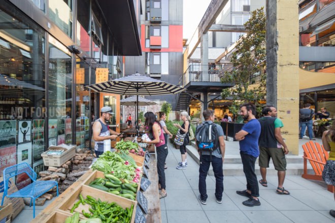 Chophouse Row by Graham Baba Architects and SKL Architects, Chophouse Row Seattle, Chophouse Row adaptive reuse, Chophouse Row architecture, Chophouse Row 12th Avenue Marketplace, Chophouse Row the Mews, ULI Seattle, AIA Seattle Honor Award, adaptive reuse Seattle